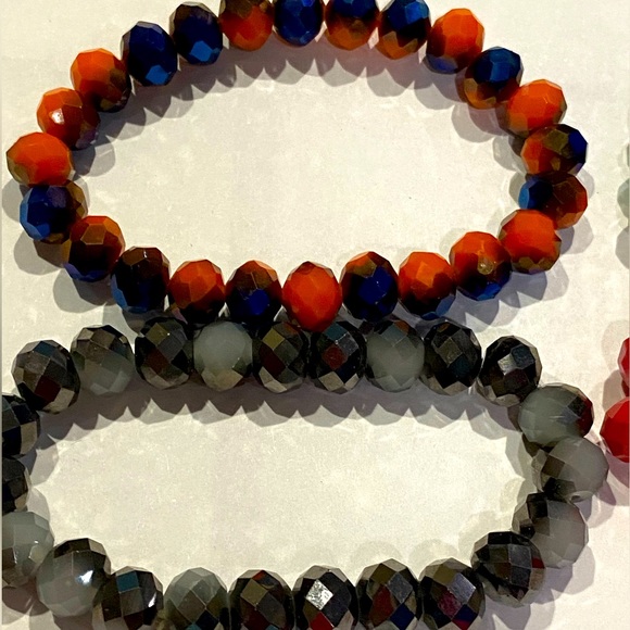 8-Piece Bundle Briolette Bead Stretch Bracelet - Picture 4 of 16